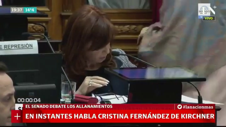 La exposición completa de Cristina Kirchner en el tratamiento de los allanamientos a sus domicilios