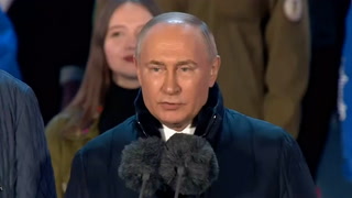 Putin attends concert in Moscow on anniversary of Crimea’s annexation