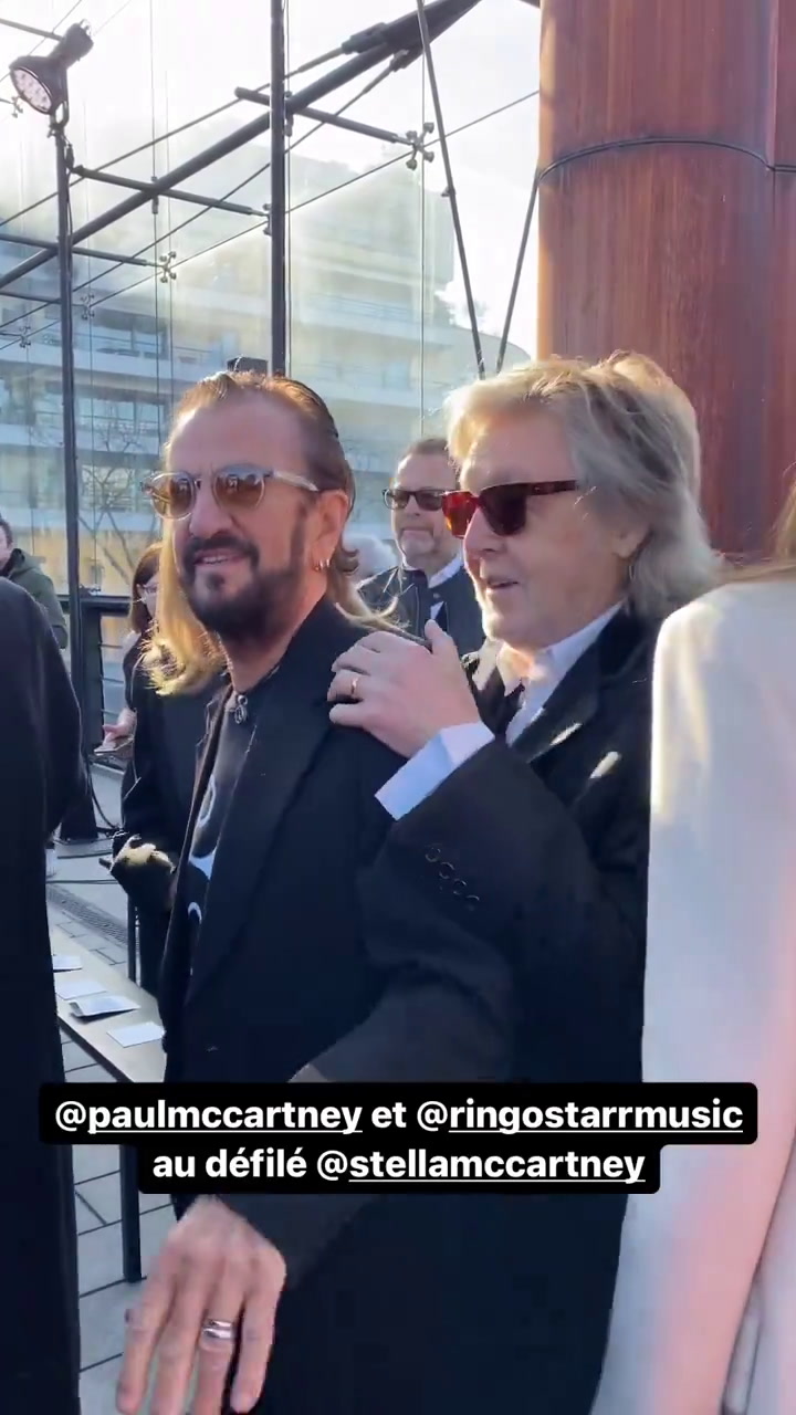 El divertido momento de Paul McCartney y Ringo Starr durante la Semana de la Moda de París