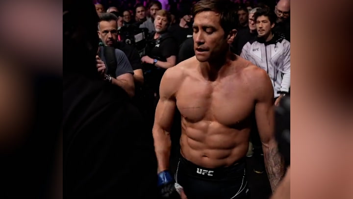 Ripped Jake Gyllenhaal enters UFC octagon to shoot Road House fight scene