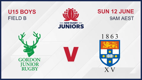 12 June - U15 Boys Field B - Gordon V Sydney Uni