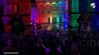 Día Internacional del Orgullo: manifestación trans travesti en las afueras del Congreso