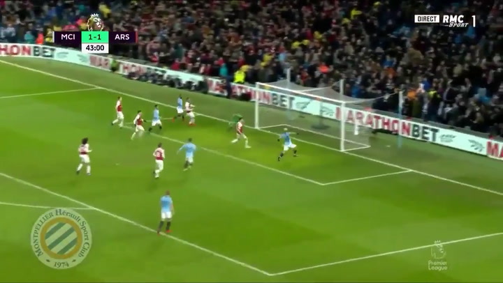 El segundo gol de Agüero contra el Arsenal - Fuente: Direct RMC Sport