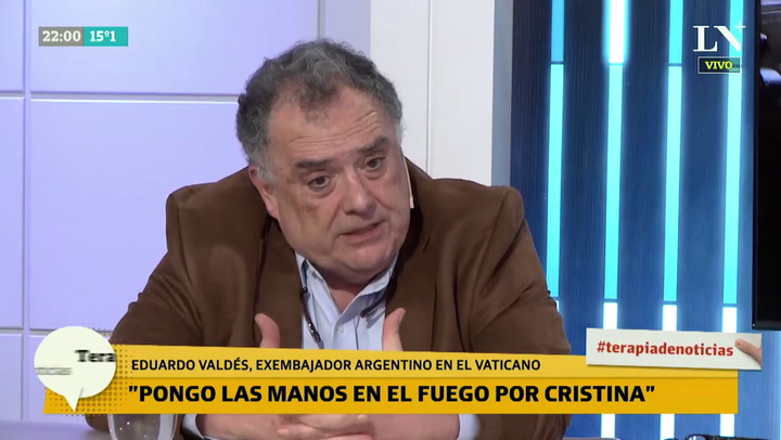 Eduardo Valdés: 'Cristina no quiere ser candidata'