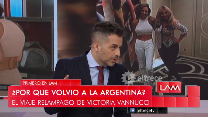 Victoria Vannucci habló sobre su visita relámpago a la Argentina - Fuente: eltrece