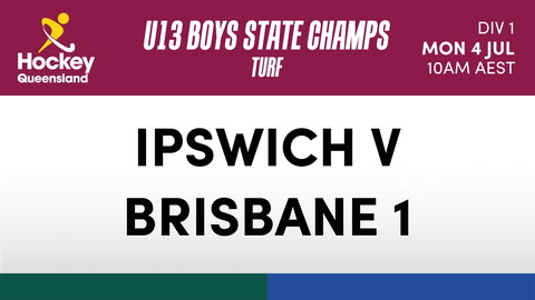 4 July - Hockey Qld U13 Boys State Champs - Day 2 - Ipswich V Brisbane 1