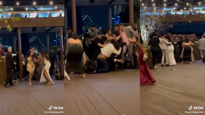 Ugly mass brawl erupts at beauty pageant between glamorous attendees ...