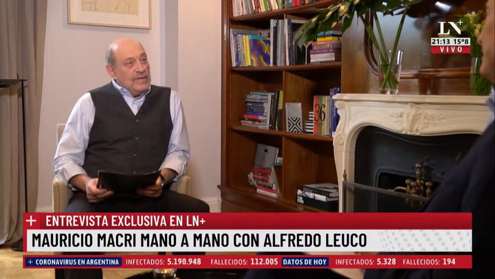 Mauricio Macri mano a mano con Alfredo Leuco