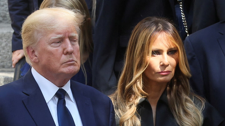 Donald Trump arrives at funeral of first wife Ivana in New York