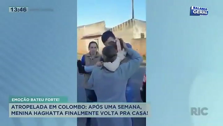 La nena atropellada en Curitiba volvió a su casa  Crédito: YouTube Balanço Geral Curitiba