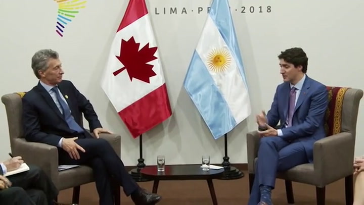 Trudeau invitó a Macri a participar del G7 en Quebec - Fuente: Télam