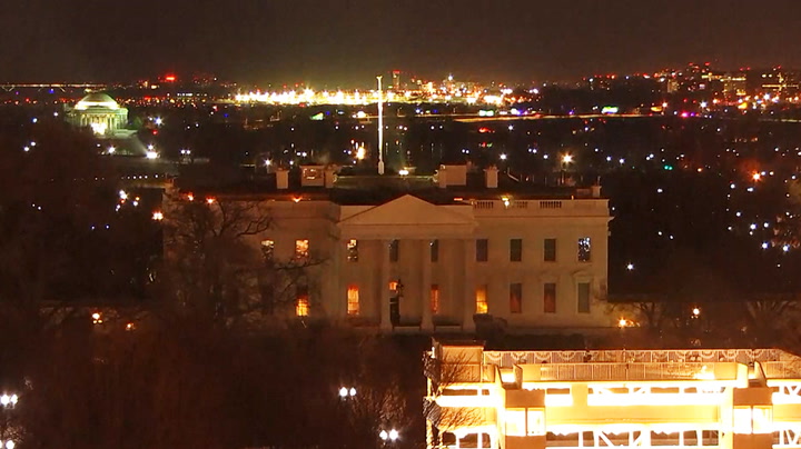 Sun rises over the White House on Biden's first day as president