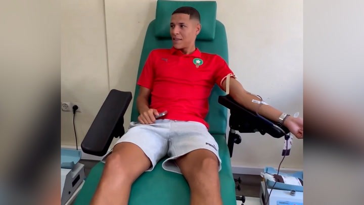 Morocco football players donate blood after deadly earthquake kills over 1,000