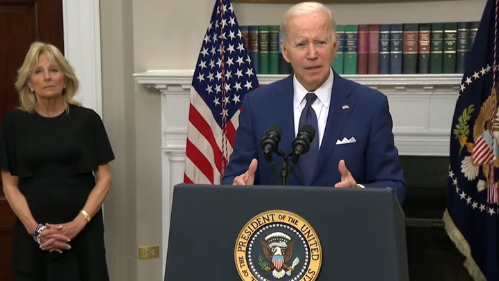 Joe Biden says US ‘must turn pain into action’ after Texas school shooting kills 21