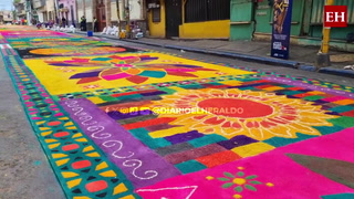 Fe y creatividad: El esplendor de las alfombras en Tegucigalpa este Viernes Santo