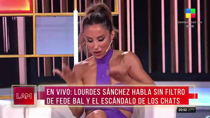 Lourdes Sánchez cuenta la reacción de su novio al conocer los chats falsos de Fede Bal