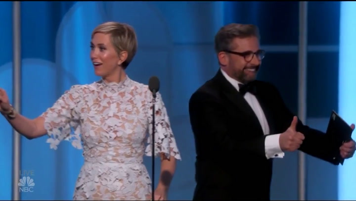 Kristen Wiig And Steve Carell Funny Skit The Golden Globes 2017