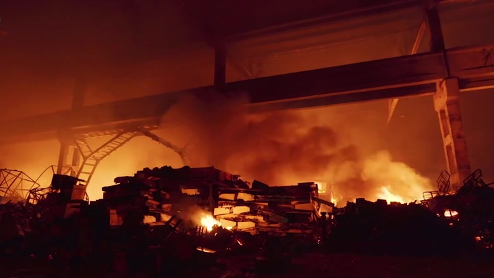 Huge fire rages as Russia attacks hometown of Ukrainian Eurovision act