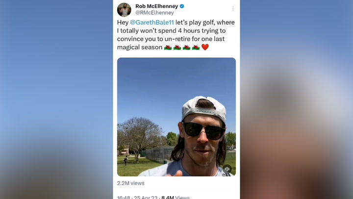 Rob McElhenney calls Gareth Bale out of retirement after Wrexham promotion