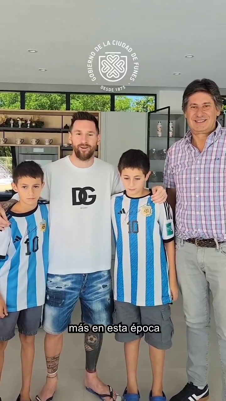 Lionel Messi fue declarado ciudadano ilustre en Funes
