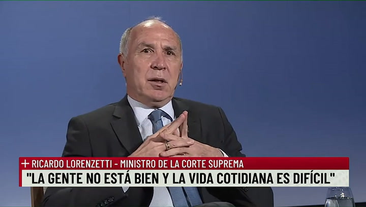 Ricardo Lorenzetti se refirió al argumento de Cristina Kirchner