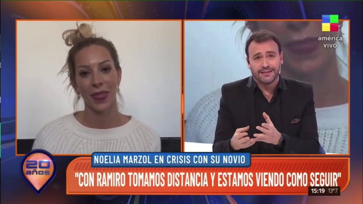 La fuerte pregunta íntima de Rodrigo Lussich a Noelia Marzol - Fuente: América TV
