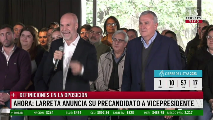 Larreta anunció a Morales como su candidato a vice