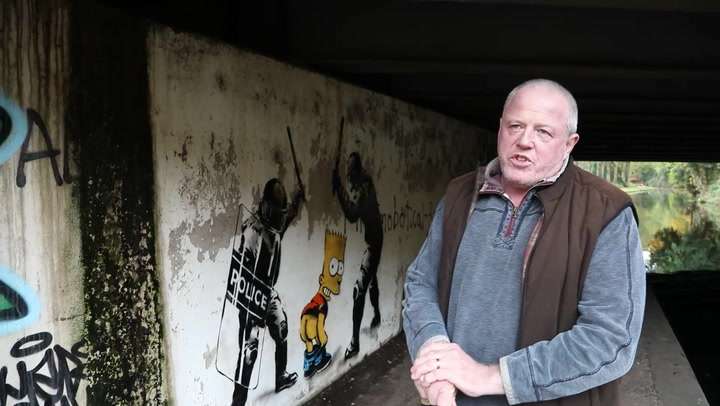 Terminally-ill man who mooned speed camera honoured with suspected Banksy mural