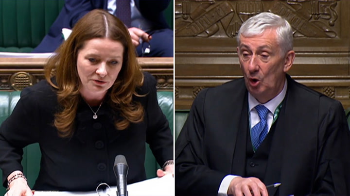 Linsday Hoyle reprimands education secretary over lengthy answers in Commons