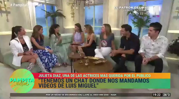 Pampita Ardohain rompió en llanto mientras entrevistaba a Julieta Díaz - Gentileza: NET TV