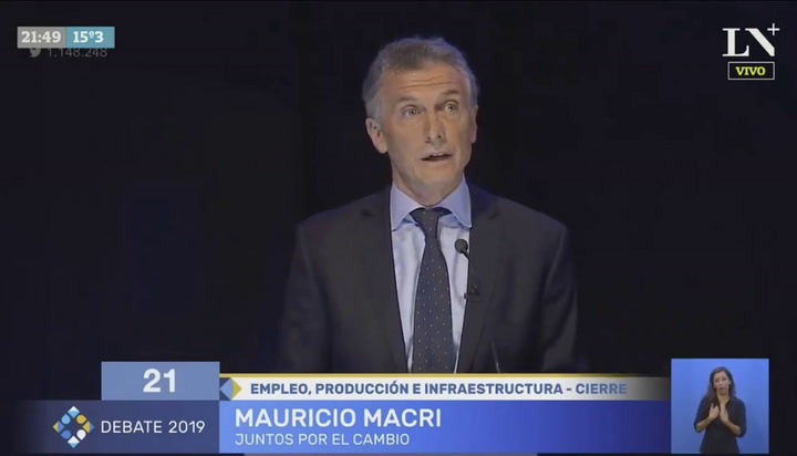 Los 30 segundos más fuertes de Mauricio Macri