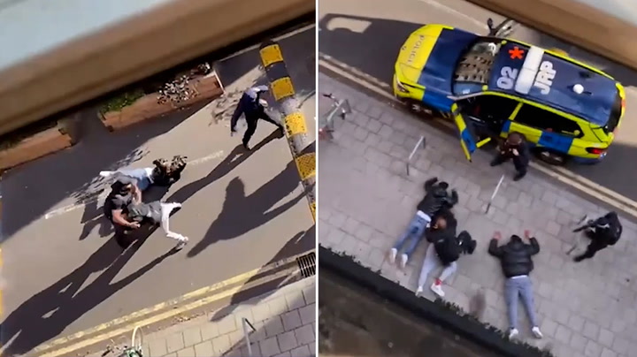 Armed police intervene after London street fight 'with weapons'