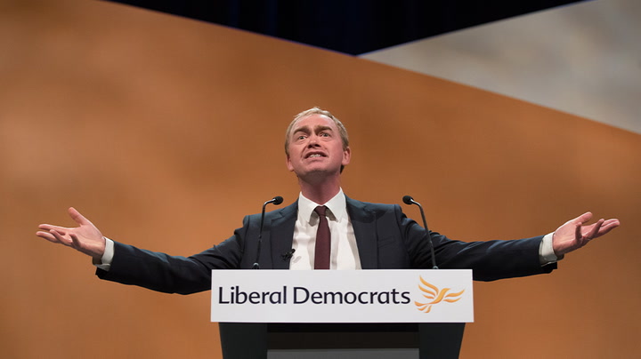 Tim Farron booed by members at Lib Dem party conference