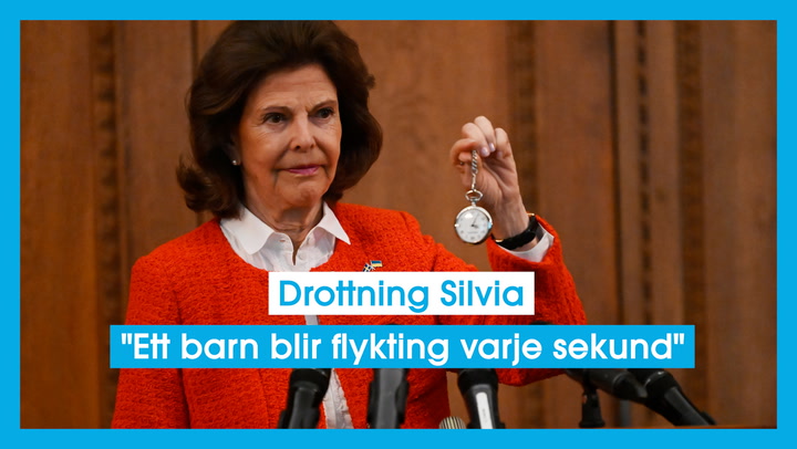 Drottning Silvia "Ett barn blir flykting varje sekund"