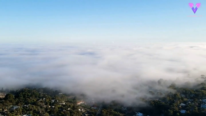 El inusual mar de nubes que cubrió unas colinas en Australia - Fuente: Yputube Videlo