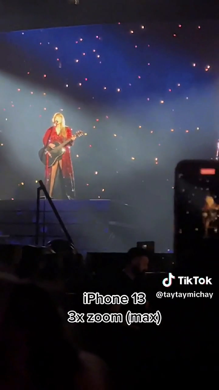Una fan de Taylor Swift comparó el zoom del iPhone 13 con el del Samsung Galaxy S23 Ultra