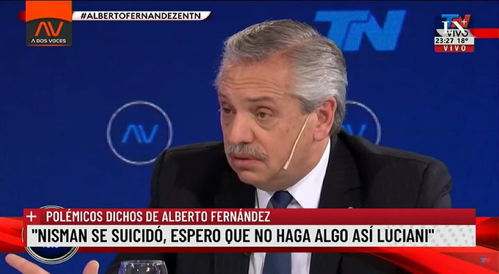 A. Fernández: 'Nisman se suicidó, espero que no haga lo mismo Luciani'