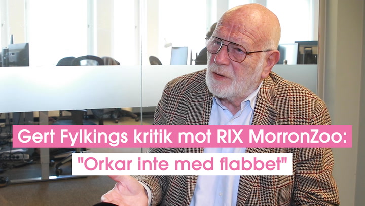 Gert Fylkings kritik mot RIX MorronZoo: "Orkar inte med flabbet"