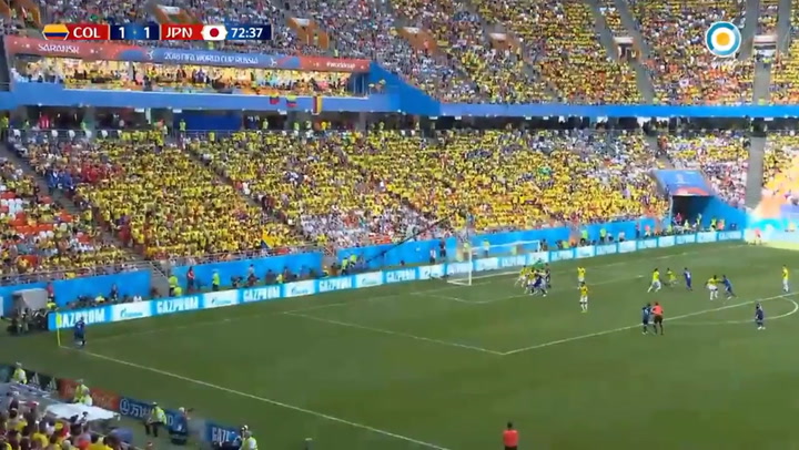 El segundo gol de Japón contra Colombia - Fuente: TV Pública