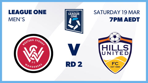 19 March - Round 2 FNSW League One Mens - Western Sydney Wanderers FC v Hills United FC
