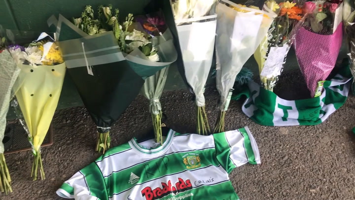 Tributes left to Yeovil captain Lee Collins after death aged 32