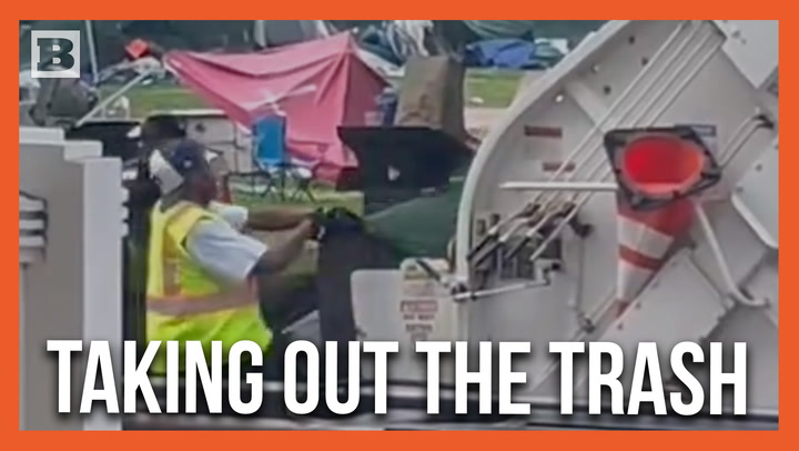 Tents of Anti-Israel Protesters Thrown Into Garbage Truck After Police Clear GWU Encampment