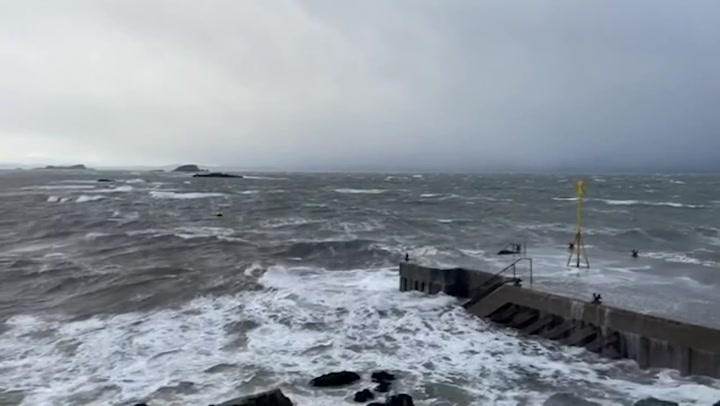 Storm Arwen batters north coast of Scotland as weather warnings remain 