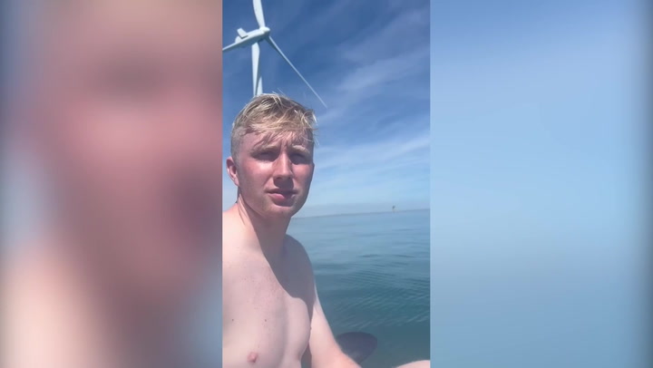 Paddleboarder makes nine hour trip to check out windfarm off Sussex coast