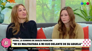 El drama de la sobrina de Analía Franchín, víctima de violencia intrafamiliar