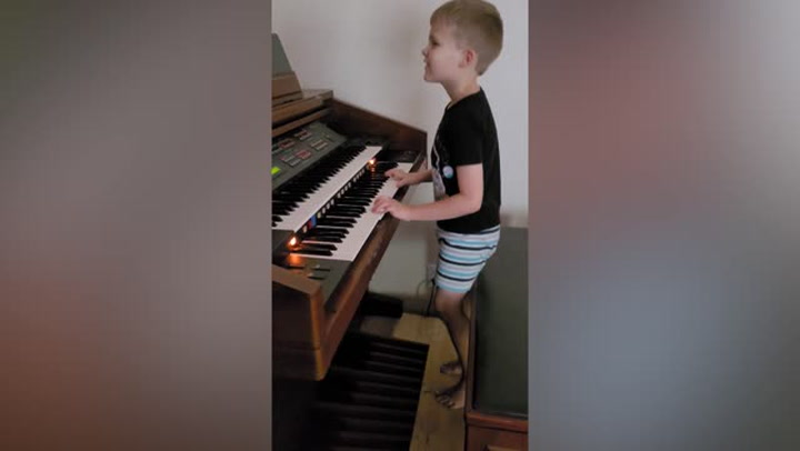 Boy Who Lost Sight To Cancer Teaches Himself Piano