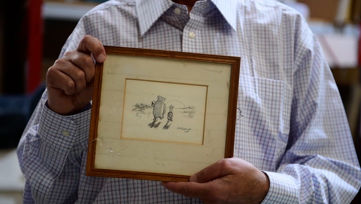 'Last-ever' Winnie the Pooh illustration discovered wrapped in tea towel