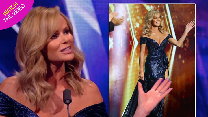 Oops! Amanda Holden flashes her breast by accident during BGT final, Celebrity News, Showbiz & TV