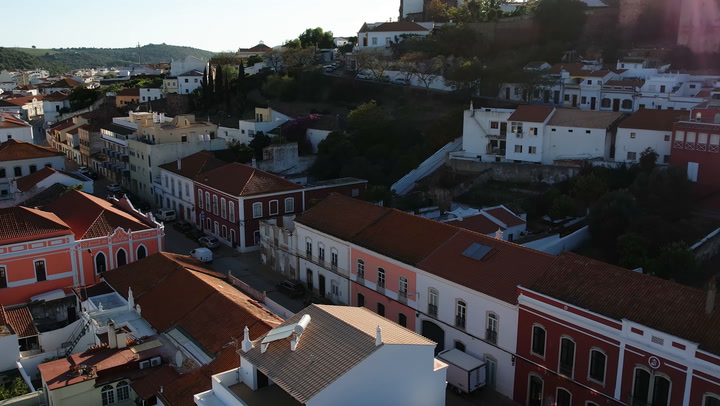 Aerialview of Silves, Portugal 