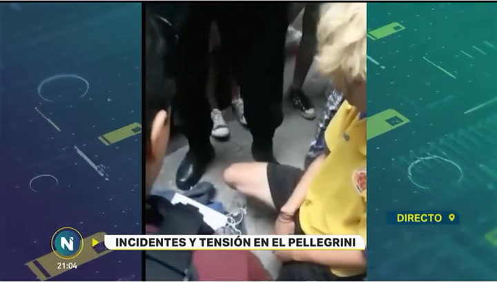Incidentes y detención en el Pellegrini - Fuente: Telefé Noticias